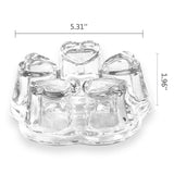 Maxbell 2pc Creative Glass Tea Pot Warmers Heaters Foundation for Teapots Work Clear