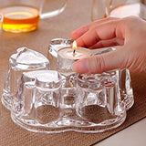 Maxbell 2pc Creative Glass Tea Pot Warmers Heaters Foundation for Teapots Work Clear