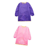 Maxbell Unisex Apron Drawing Painting Smock Kids Child Craft Art Purple+Pink M