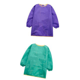 Maxbell Unisex Apron Drawing Painting Smock Kids Child Craft Art Purple+Green M