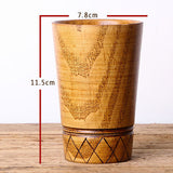 Maxbell 2pcs Vintage Wooden Mug Beer Cup Milk Tea Mug Christmas Party Fashion 11.5cm