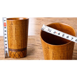 Maxbell 2pcs Vintage Wooden Mug Beer Cup Milk Tea Mug Christmas Party Fashion 11.5cm