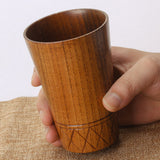 Maxbell 2pcs Vintage Wooden Mug Beer Cup Milk Tea Mug Christmas Party Fashion 11.5cm