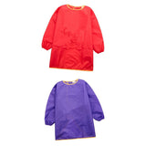 Maxbell Child Kids Long Sleeve Apron Drawing Cooking Art Smock Size M Purple+Red