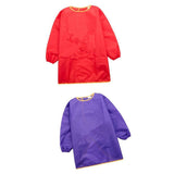 Maxbell Child Kids Long Sleeve Apron Drawing Cooking Art Smock Size M Purple+Red