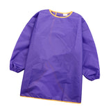 Maxbell Child Kids Long Sleeve Apron Drawing Cooking Art Smock Size M Purple+Red