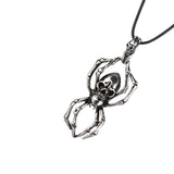 Maxbell 2Pcs Punk Spider Skull Round Viking Amulet Pendants Exotic Talisman Necklace