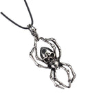 Maxbell 2Pcs Punk Spider Skull Round Viking Amulet Pendants Exotic Talisman Necklace