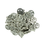 Maxbell 150Pcs Ancient Silver Tree of Life Jewelry DIY Charms Pendant Findings