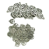 Maxbell 150Pcs Ancient Silver Tree of Life Jewelry DIY Charms Pendant Findings