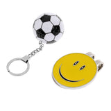 Maxbell Smile Face Magnetic Hat Clip Golf Ball Marker with Soccer Keychain Keyring