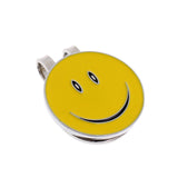 Maxbell Smile Face Magnetic Hat Clip Golf Ball Marker with Soccer Keychain Keyring