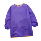Maxbell Art Apron Long Sleeve Smock Paint Waterproof Craft Unisex Kid L Purple+Pink