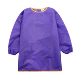 Maxbell Art Apron Long Sleeve Smock Paint Waterproof Craft Unisex Kid L Purple+Pink