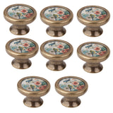 Maxbell 8 Pieces Antique Brass Cabinet Drawer Round Pulls Cupboard Bin Knobs Handles Birds