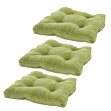 Maxbell 3 Pieces Corduroy Square Cushion Seat Pads Couch Chair Sofa Bed Mats Green