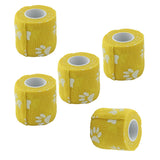 Maxbell 5 Rolls Cat Dog Pet Cohesive Bandage Gauze Tape Medical Wrap Claw Print 5cm