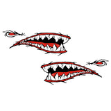 Maxbell 2 Pieces Kayak Shark Mouth Decals Stickers + Sailing Ship Floating Key Chain