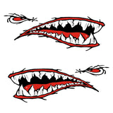 Maxbell 2 Pieces Kayak Shark Mouth Decals Stickers +White Anchor Floating Key Chain