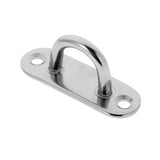 Maxbell 304 Stainless Steel 6mm Square & 5mm Oblong Pad Eye Plate Staple Ring Hook