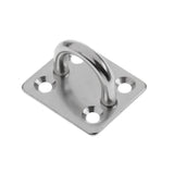 Maxbell 304 Stainless Steel 6mm Square & 5mm Oblong Pad Eye Plate Staple Ring Hook