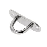 Maxbell 304 Stainless Steel 6mm Square & 5mm Oblong Pad Eye Plate Staple Ring Hook