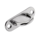 Maxbell 304 Stainless Steel 6mm Square & 5mm Oblong Pad Eye Plate Staple Ring Hook