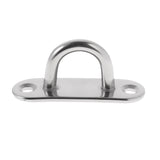 Maxbell 304 Stainless Steel 6mm Square & 5mm Oblong Pad Eye Plate Staple Ring Hook