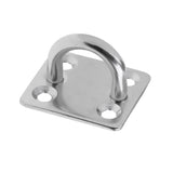 Maxbell 304 Stainless Steel 6mm Square & 5mm Oblong Pad Eye Plate Staple Ring Hook