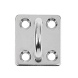 Maxbell 304 Stainless Steel 6mm Square & 5mm Oblong Pad Eye Plate Staple Ring Hook