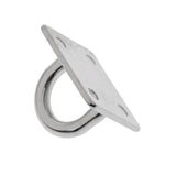 Maxbell Stainless Steel Heavy Duty 148mm Boat Rope Cleat + 6mm Square Pad Eye Plate
