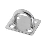 Maxbell Stainless Steel Heavy Duty 148mm Boat Rope Cleat + 6mm Square Pad Eye Plate