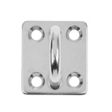 Maxbell Stainless Steel Heavy Duty 148mm Boat Rope Cleat + 6mm Square Pad Eye Plate