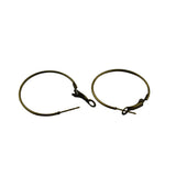 Maxbell 80Pieces 30mm Large Round Hoop Loop Leverback Earring Making Findings