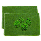 Maxbell 10Pcs Model Tree Set DIY Scenery Landscape HO N w/ 2 Grass Mat Lawn