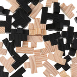 Maxbell Wooden T Shape Tetris Blocks Brain Teaser Game Puzzle Jigsaw for Kids Adult