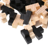 Maxbell Wooden T Shape Tetris Blocks Brain Teaser Game Puzzle Jigsaw for Kids Adult