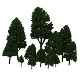 Maxbell 24 Light/Dark Green Tree Model Train Railway Layout Park Scenery 2.5-16cm