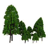 Maxbell 24 Light/Dark Green Tree Model Train Railway Layout Park Scenery 2.5-16cm