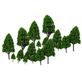 Maxbell 24x Mixed Scale Poplar Trees Model Train Layout Park Forest Scenery 2.5-16cm
