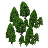 Maxbell 24x Mixed Scale Poplar Trees Model Train Layout Park Forest Scenery 2.5-16cm