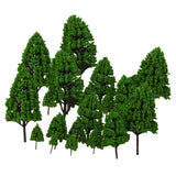 Maxbell 24x Mixed Scale Poplar Trees Model Train Layout Park Forest Scenery 2.5-16cm