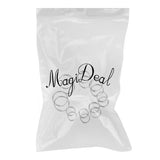 Maxbell 8 Pairs 925 Sterling Silver Endless Round Hoop Sleeper Earrings 8 10 12 14mm