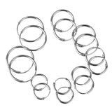 Maxbell 8 Pairs 925 Sterling Silver Endless Round Hoop Sleeper Earrings 8 10 12 14mm