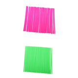 Maxbell 72 Pieces Universal Motocross Wheel Rim Spoke Wraps Skins Cover Green&Pink