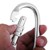 Maxbell 25KN Oval Screw Lock Carabiner + Zip Line Cable Trolley Rock Climbing Pulley