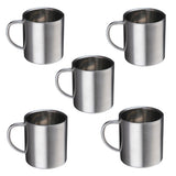 Maxbell Coffee Mugs Stainless Steel Double Wall Insulated Coffee Mug Food Grade Tea Cups Set of 5