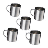 Maxbell Coffee Mugs Stainless Steel Double Wall Insulated Coffee Mug Food Grade Tea Cups Set of 5