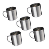 Maxbell Coffee Mugs Stainless Steel Double Wall Insulated Coffee Mug Food Grade Tea Cups Set of 5