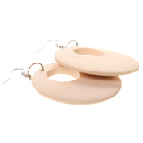 Maxbell 2 Pair Women Elegant Wood Ear Drop Dangle Earrings Round Wooden Earrings